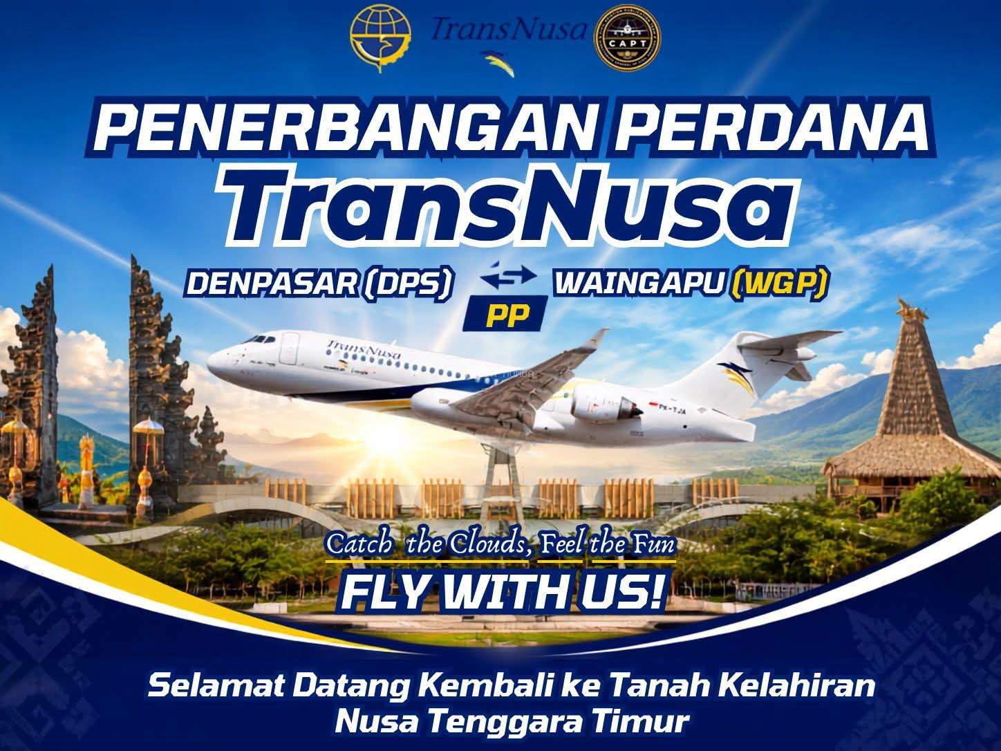 TransNusa Buka Rute Waingapu-Denpasar PP, Bupati Sumba Timur: Diharapkan Memberikan Kemudahan Bagi Masyarakat Serta Meningkatkan Kunjungan Wisatawan