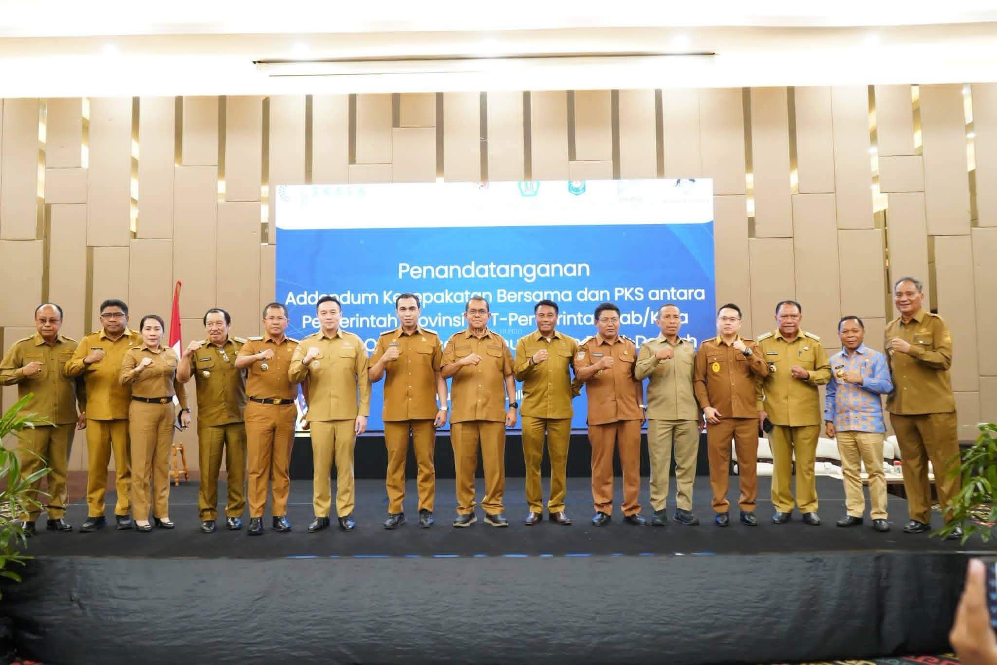 Perkuat PAD Melalui Optimalisasi Pajak Daerah, Bupati Sumba Timur Hadiri Penandatanganan Addendum Kesepakatan Bersama Dan Perjanjian Kerja Sama (PKS)